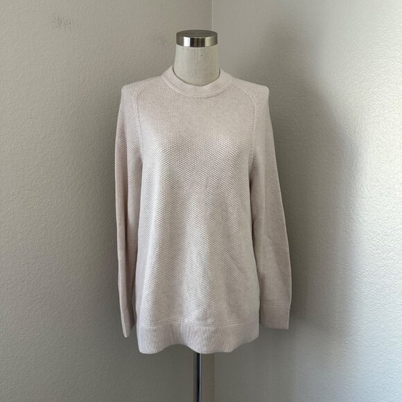Lululemon Womens Cream Textured Knit Crewneck Sweater Pullover Long Sleeve XS - Picture 1 of 9